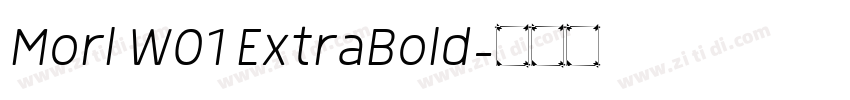 Morl W01 ExtraBold字体转换